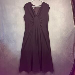 Jones New York Dress Vintage Y2K Maxi Sleeveless Black Dress Sz 10 Elegant Sexy